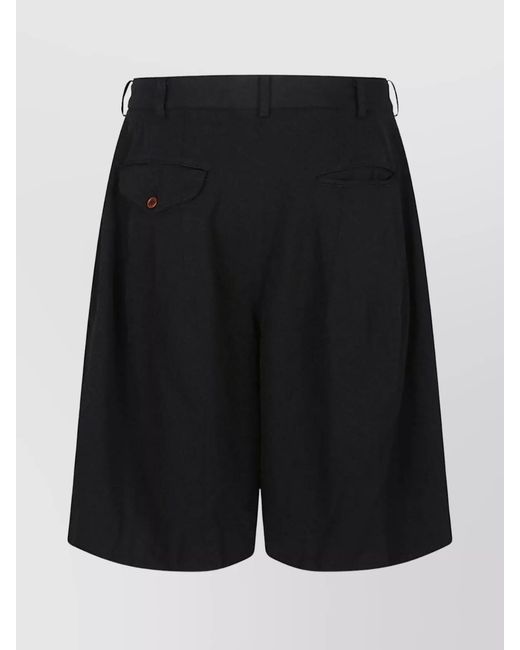 Comme des Garçons Black Tailored Bermuda Shorts for men