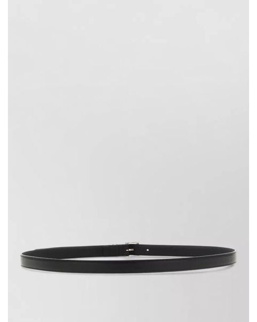 Saint Laurent White Leather Belt for men