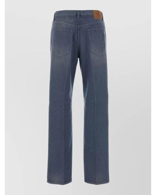 Prada Blue Denim Straight-Leg Trousers
