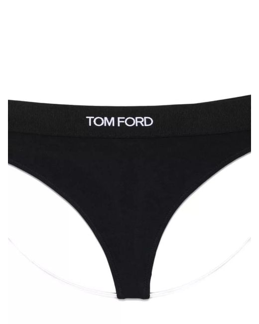 Tom Ford Black Logo Thong
