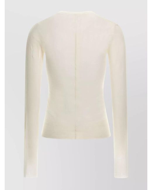 Amiri White Distressed Long-Sleeve Jumper