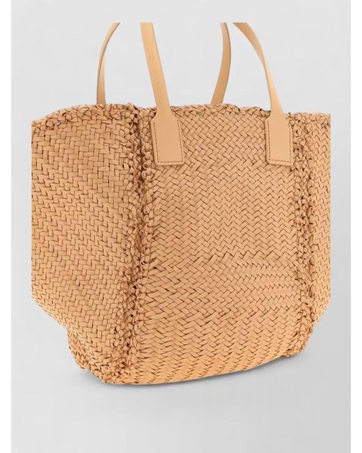 Dragon Diffusion White Na Maxi Leather Beach Bag