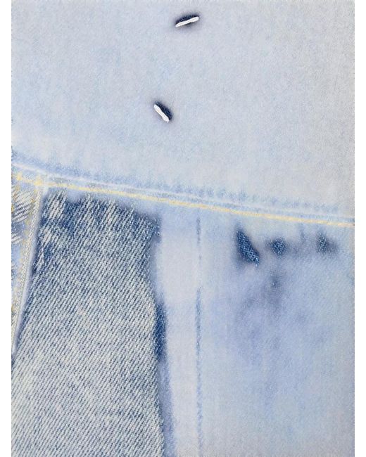Maison Margiela Blue High Waist Straight Leg Denim Trousers for men