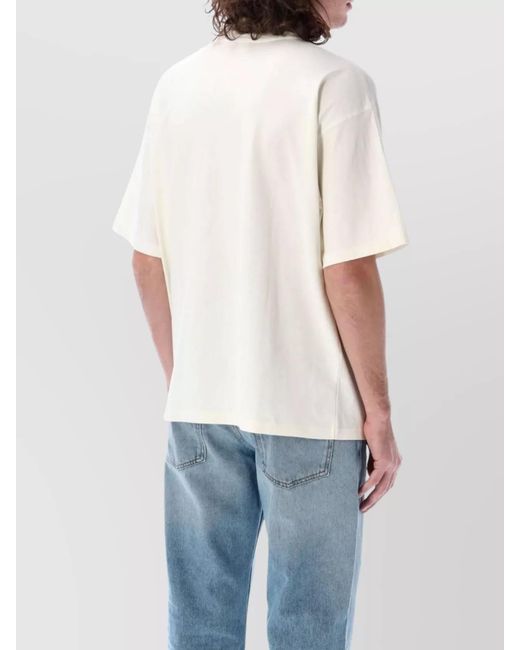 DIESEL Blue Cotton Relaxed-Fit Logo-Print T-Shirt for men