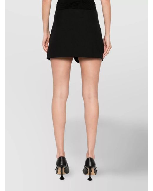 Coperni Black Polyester Wrap Mini Skirt
