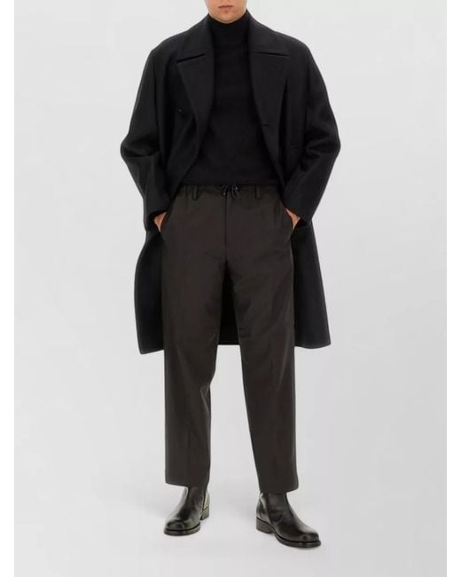 Dries Van Noten Black Slim Fit Turtleneck Long Sleeve Knit Top for men