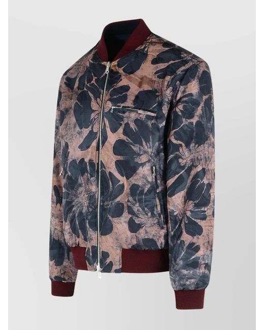 Dries Van Noten Blue Reversible Bomber Jacket for men