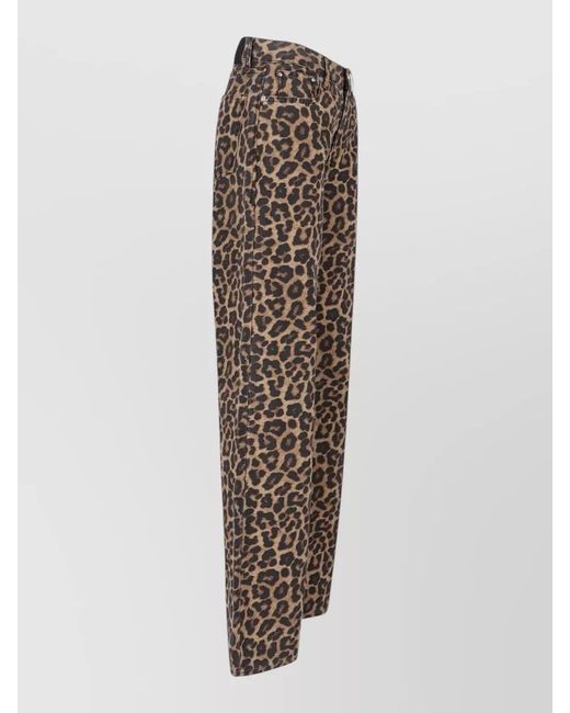 Anine Bing Multicolor Cotton Wide-Leg Trousers