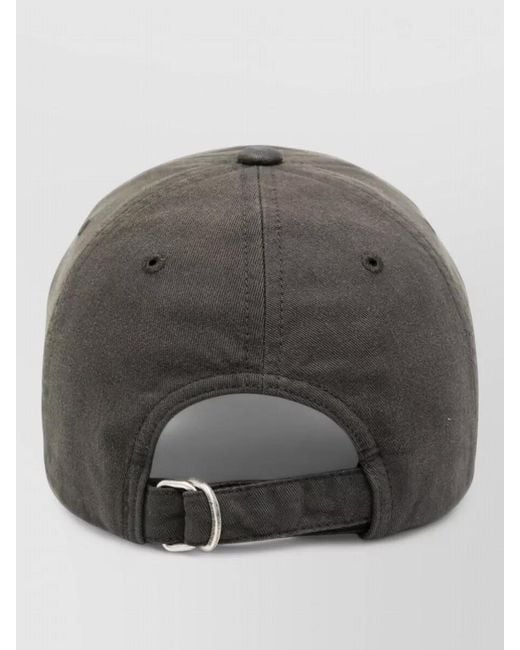 Acne Gray Cotton Logo Baseball Cap