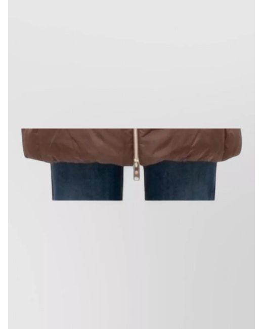 Herno Blue A-Line Midi Down Coat
