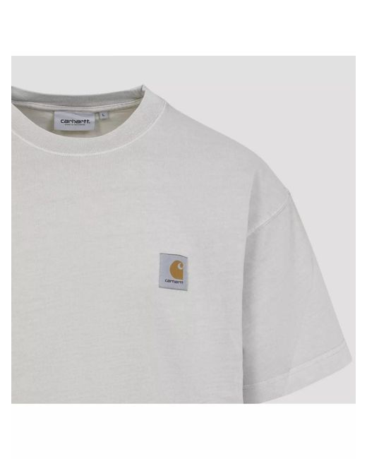 Carhartt White Cotton Short-Sleeve T-Shirt for men