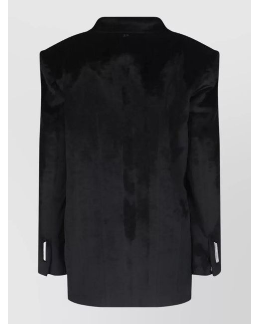 Dondup Black Velvet High Waisted Tailored Pants Suit