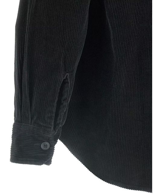 Carhartt Black Textured Corduroy Shirt Chest Pocket for men