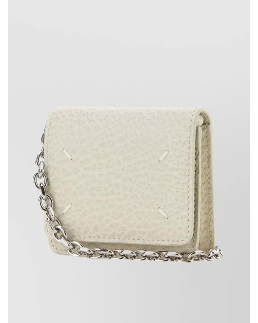 Maison Margiela Natural Leather Chain Card Holder