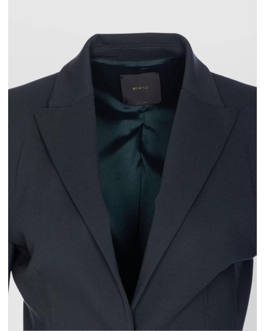 Pinko Blue Tailored Jacket With Flap Pockets And Notched Lapels