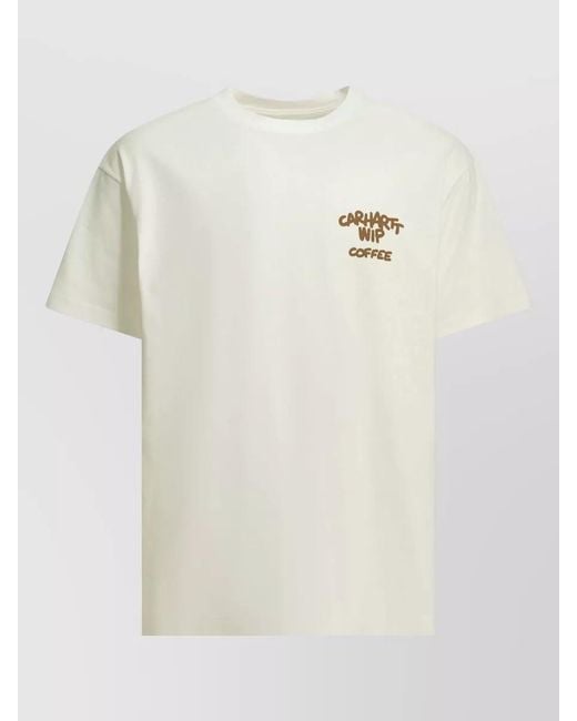 Carhartt White Coffee Break Graphic Crew Neck T-Shirt for men