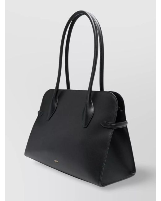 Furla Black Shoulder Bags Structured-Tone Hardware