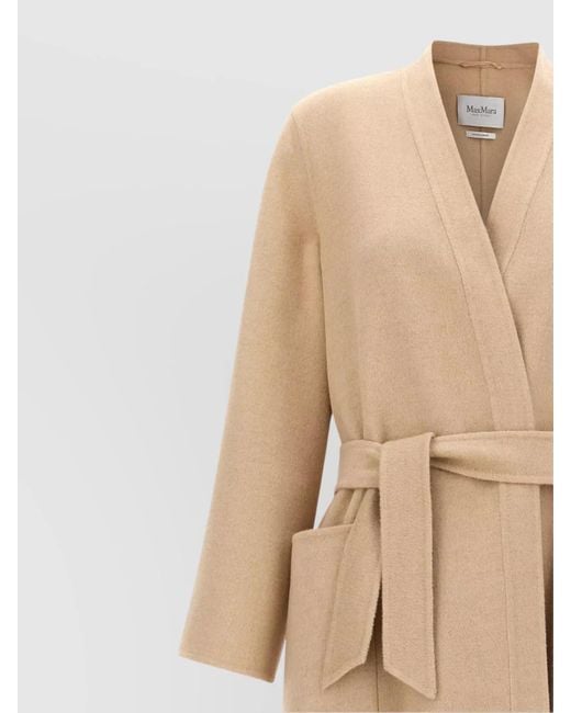 Max Mara Natural Camel Wool Single-Breasted Coat