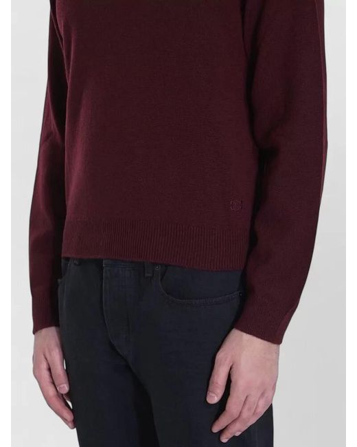 Céline Purple Cashmere Regular-Fit Crewneck Jumper for men