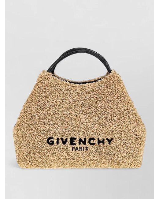 Givenchy Metallic Nano Raffia Bucket Tote Bag Sponge