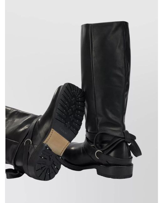 Our Legacy Black "Cattle Hide" Knee Boots