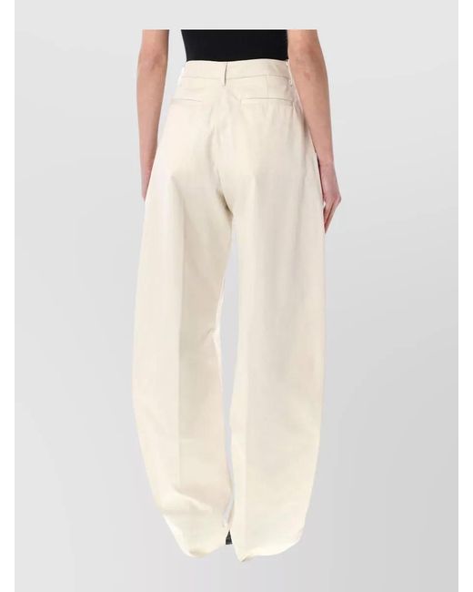 Thelatest Natural Dina High Waist Pleated Wide Leg Pants