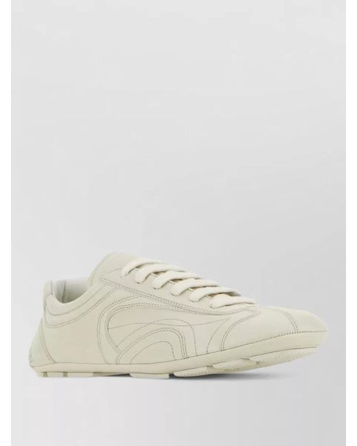 Prada Natural Leather Low-Top Sneakers