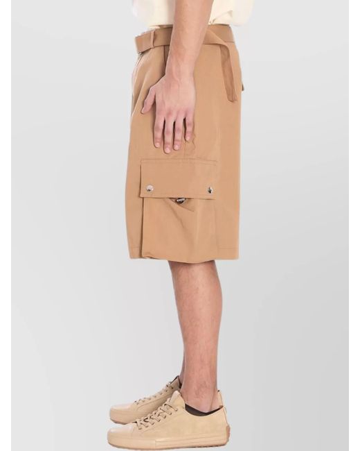 Jacquemus Natural Belt Loops Cargo Pocket Shorts for men