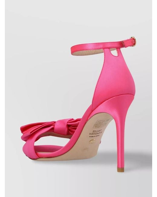 Stuart Weitzman Pink Satin Sandals