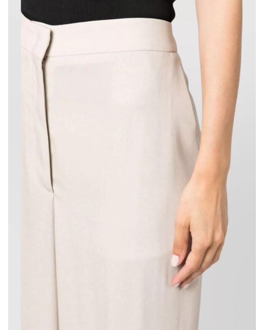 Fabiana Filippi White Viscose Wide-Leg Trousers