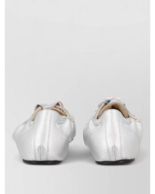 Repetto White Lace Up Tennis Silk Low Top Sneaker