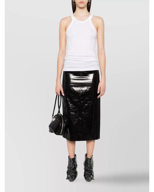 Sportmax White Silk Cotton Tank Top