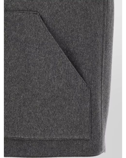 Lardini Gray Wool Vest High Collar Front Pockets for men