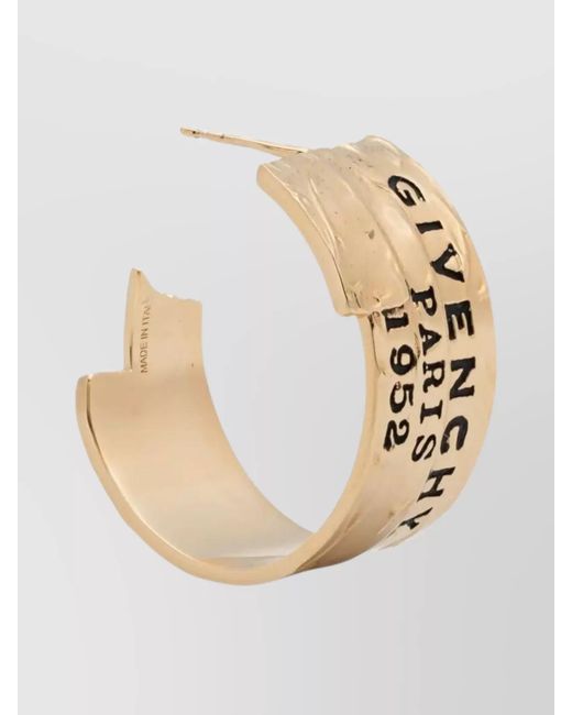 Givenchy Natural Brass Hoop Earrings