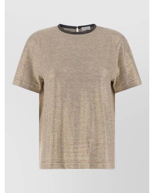 Brunello Cucinelli Natural Linen T-Shirt