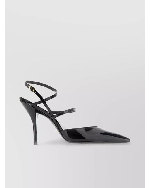 Stuart Weitzman Black Leather Slingback Pumps