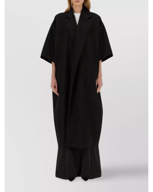 Max Mara Long Oversize Cape Coat Pockets in Black | Lyst