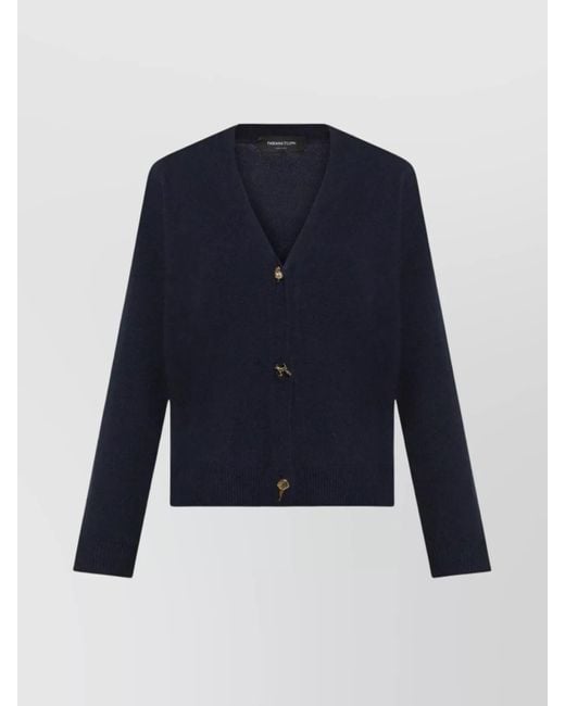 Fabiana Filippi Blue Knit Cardigan