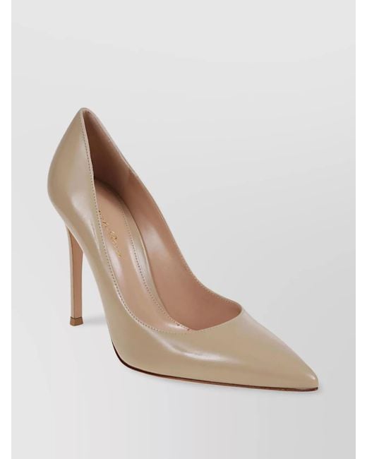 Gianvito Rossi Natural Leather Pointed-Toe Pumps