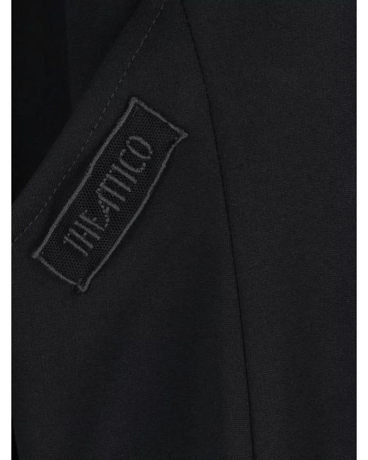 The Attico Black Knee-Length Mini Dress