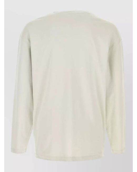 Lemaire White Silk Blend T-Shirt for men