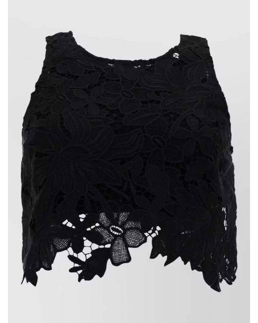Sportmax Black Macramé Top
