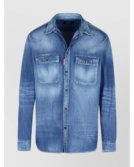 DSquared² Blue Denim Shirt for men