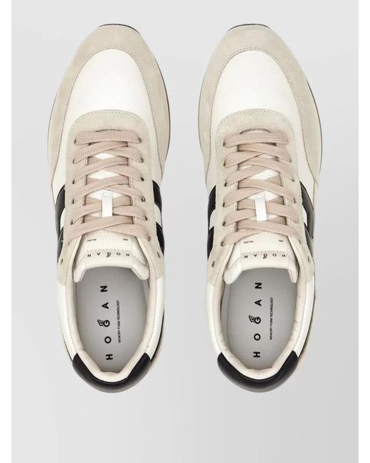 Hogan White Leather Low-Top Sneakers for men