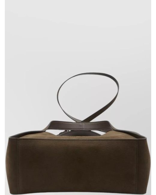 Stella McCartney Brown Alter Suede Vegan Fabric Tote Bag