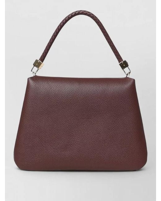 Coccinelle Purple Tiggy Shoulder Bag Adjustable Strap Top Handle