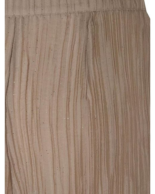 Emporio Armani Natural Straight Leg Pants Subtle Shimmer Texture