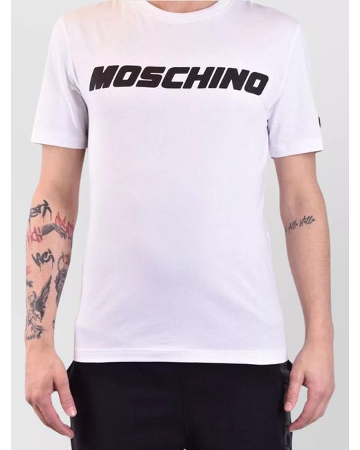 Moschino White Cotton T-Shirt for men