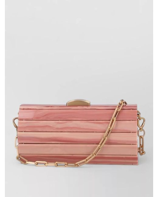 Cult Gaia Pink Mini Clutch Bag