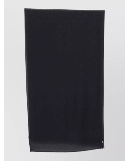 Emporio Armani Blue Monogram Pattern Scarf for men